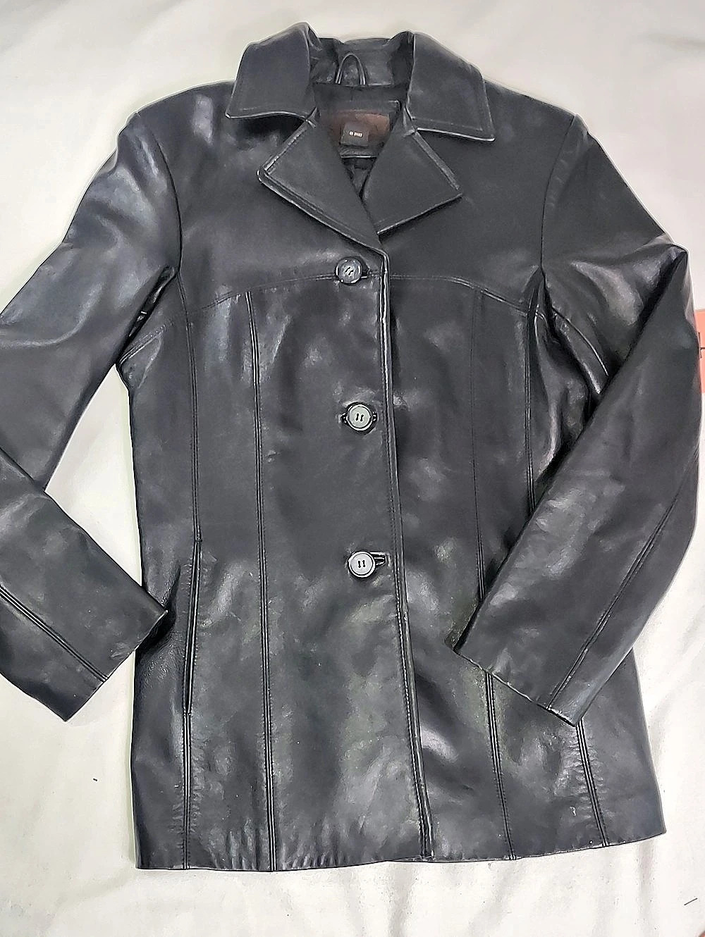 SIENA Black Leather Jacket Size Small